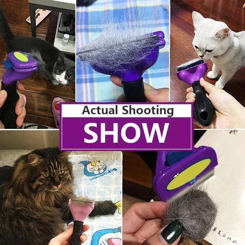 Cat Hair Removal Comb Cat Brush Pet Grooming Brush Dog Comb Cat Hair Massage Comb Cat Hair Remover Cleaning Grooming Cat Combs Econic Blanks