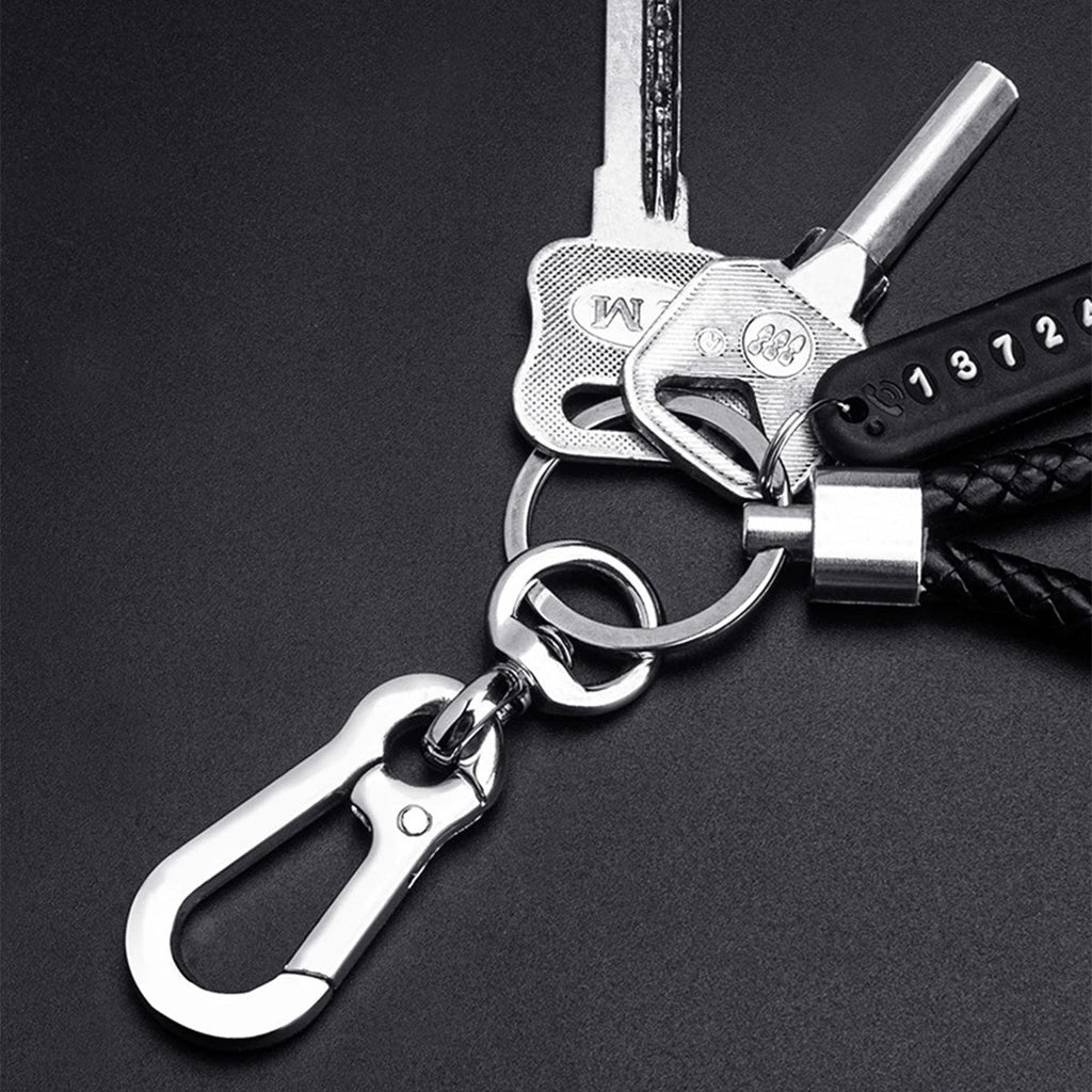 Trendy DIY Mobile Phone Number Plate Pendant Keychain for Men Punk Simple Woven Leather Rope Anti-lost Car Key Chain Accessories Econic Blanks