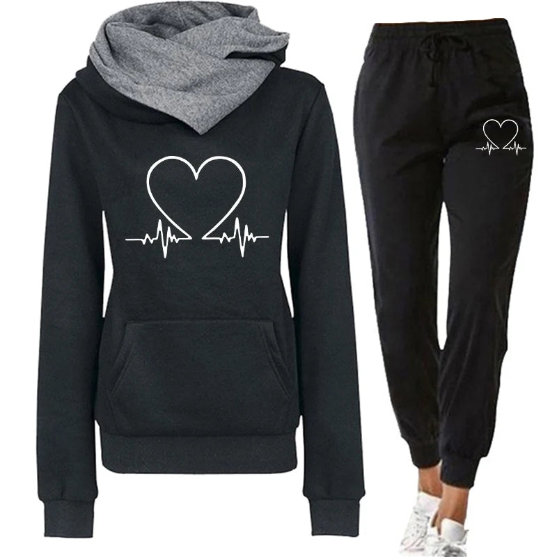 Woman Tracksuit Two Piece Set Winter Warm Hoodies+Pants Pullovers Sweatshirts Female Jogging Woman Clothing Sports Suit Outfits Quick Pick Grocers