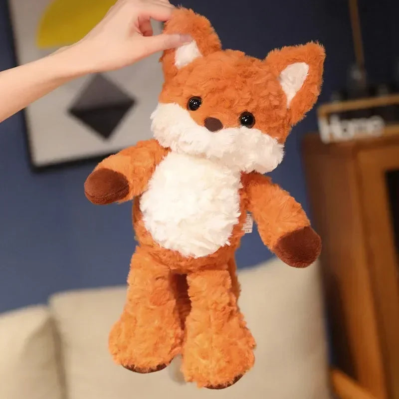 35cm/50cm Cute Fluffy Fox Plush Toy Soft Cartoon Orange Foxes Stuffed Doll Appease Birthday Gift Purest Peak
