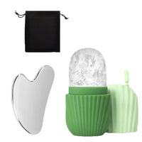 1/3PCS Ice Face Roller Stainless Steel Gua Sha Board Set Facial Massager Face Massage Roller Face Lifting Beauty Skin Care Tools Quick Pick Grocers