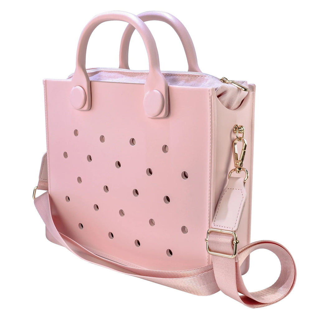 EVA Large Leather Shoulder Bag Handbag Tote Bag Storage for Women Casual Waterproof Beach Bag Hole Fit Charm Fashion Storage Bag Quick Pick Grocers