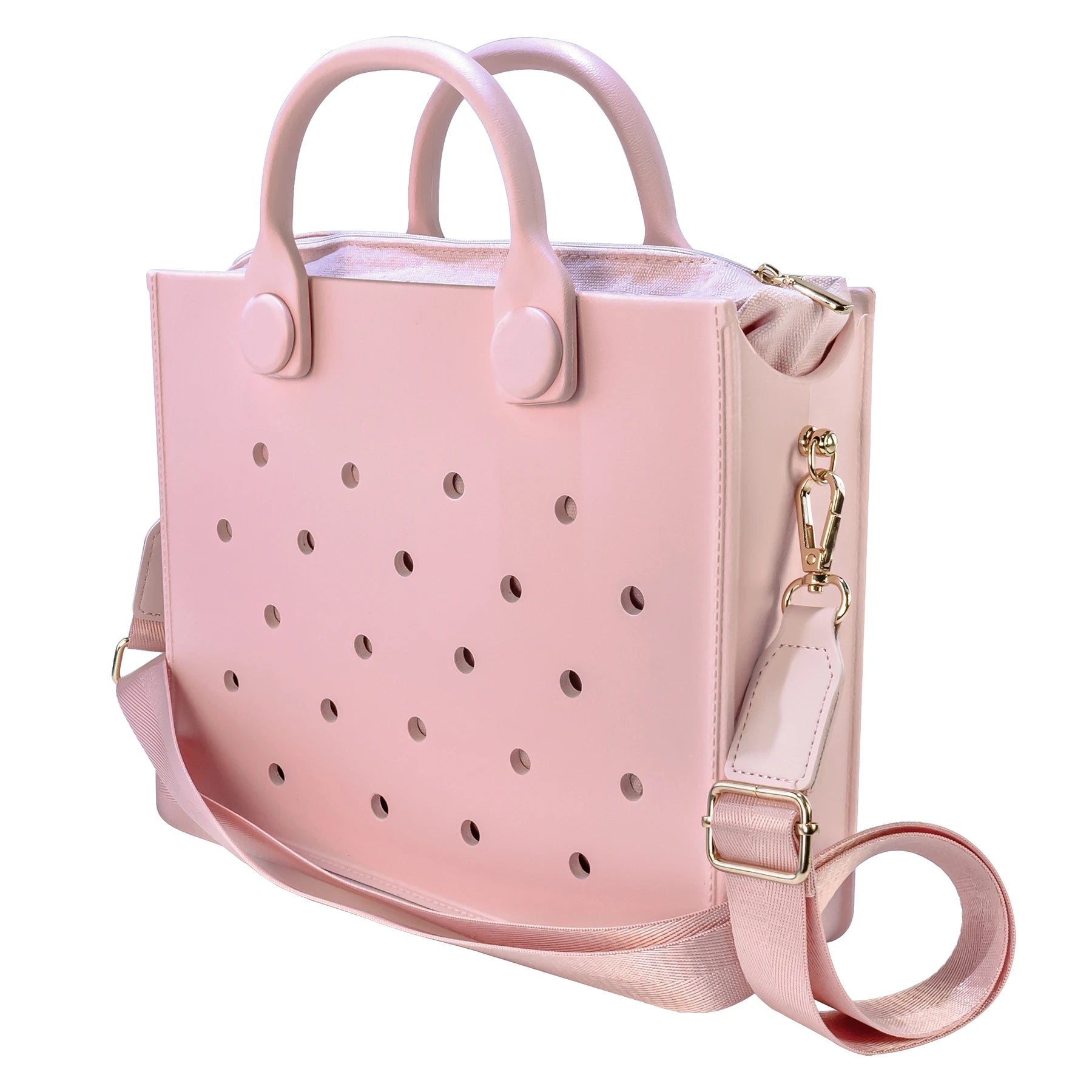 EVA Large Leather Shoulder Bag Handbag Tote Bag Storage for Women Casual Waterproof Beach Bag Hole Fit Charm Fashion Storage Bag Quick Pick Grocers