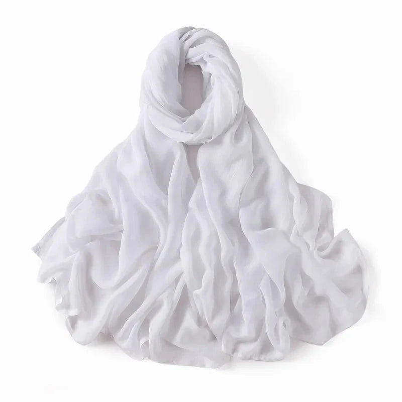 Women Big Size Plain Solid Cotton Rayon Hijab Scarf Lady High Quality Wraps and Shawls Musulman Headband Islamic Turban 180*95Cm Econic Blanks
