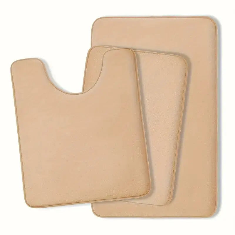 Three Piece Toilet, Bath Floor Mat, Shower Mat, Bath Absorbent Mat, Non Slip Carpet, Soft and Comfortable, Laundry Room. Quick Pick Grocers