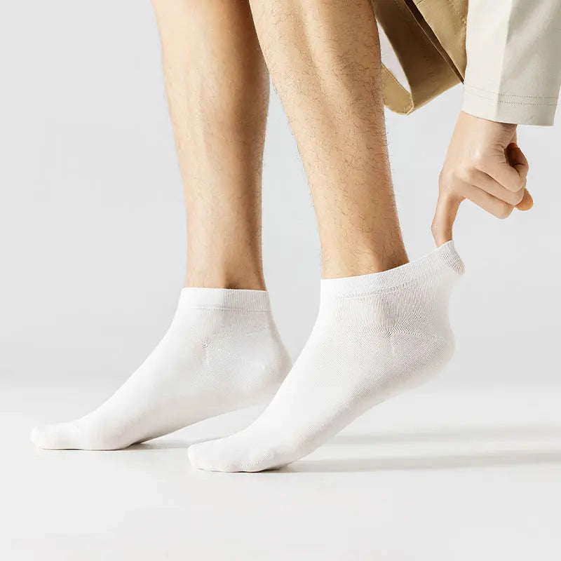 6Pairs High Quality Men Combed Cotton Socks Short Breathable Odor proof and antibacterial Business Spring Summer for Male sock Quick Pick Grocers