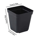 Seedling Pots 50Pcs Square Plant Seeding- Planting Cup Plastic Deep Nursery Tree Pot Flower Plant Container Pot Garden Grow Quick Pick Grocers