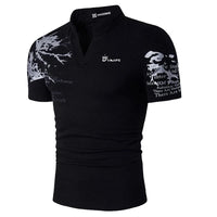 Men's Polo Shirt Golf Shirt Graphic Prints V Neck Outdoor Street Short Sleeves Print Clothing Sports Fashion Streetwear Designer Quick Pick Grocers