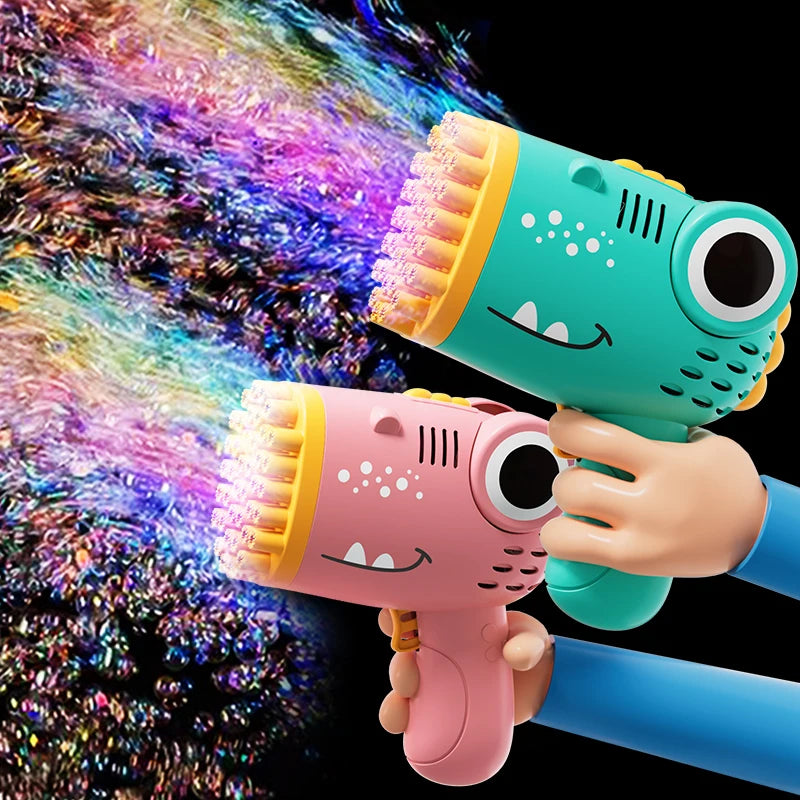 40 Hole Dinosaur Bubble Handheld Bubble Machine, Electric Bubble Gun Outdoor Wedding Party Toy(without Bubble Water) Quick Pick Grocers
