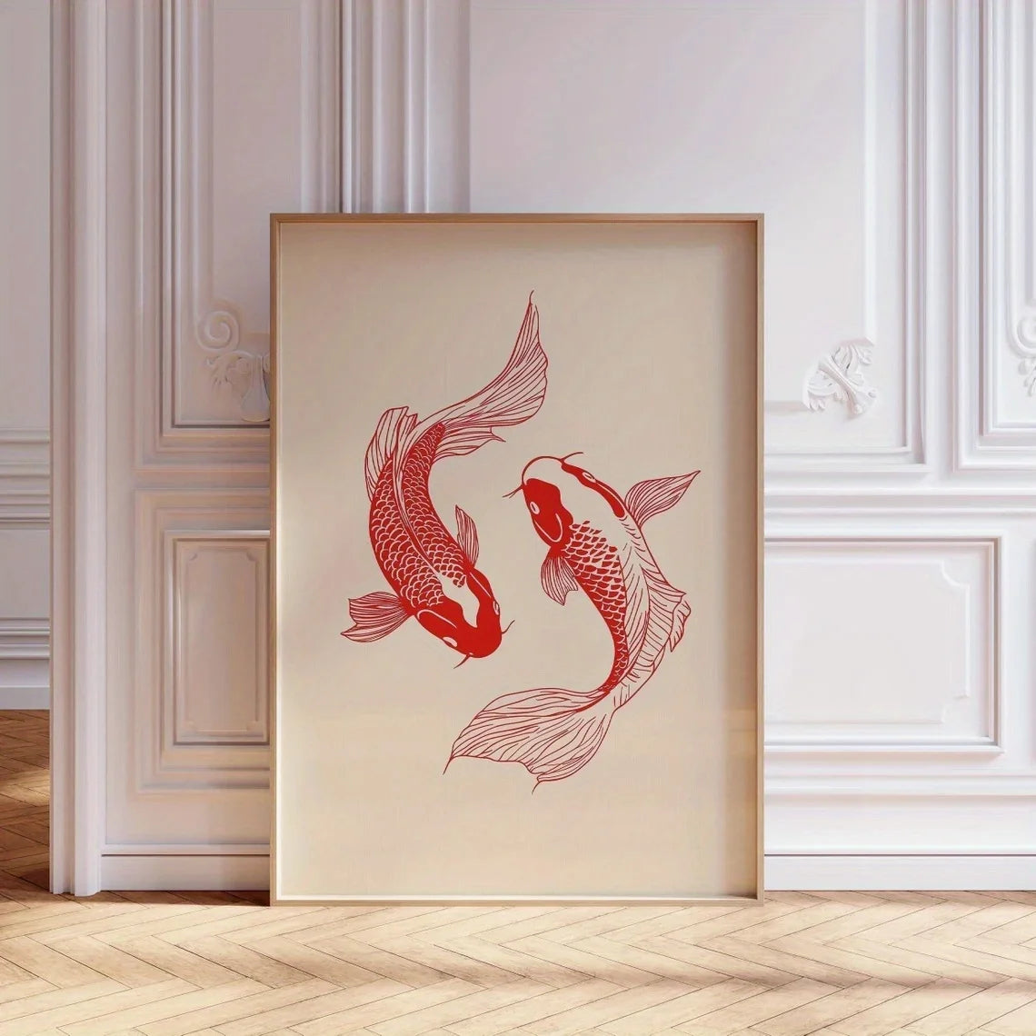 Japanese Red Koi Fish Canvas Prints Poster Modern Minimalism Aesthetic Art Prints Bedroom Kitchen Home Decor Art Poster Gifts Quick Pick Grocers