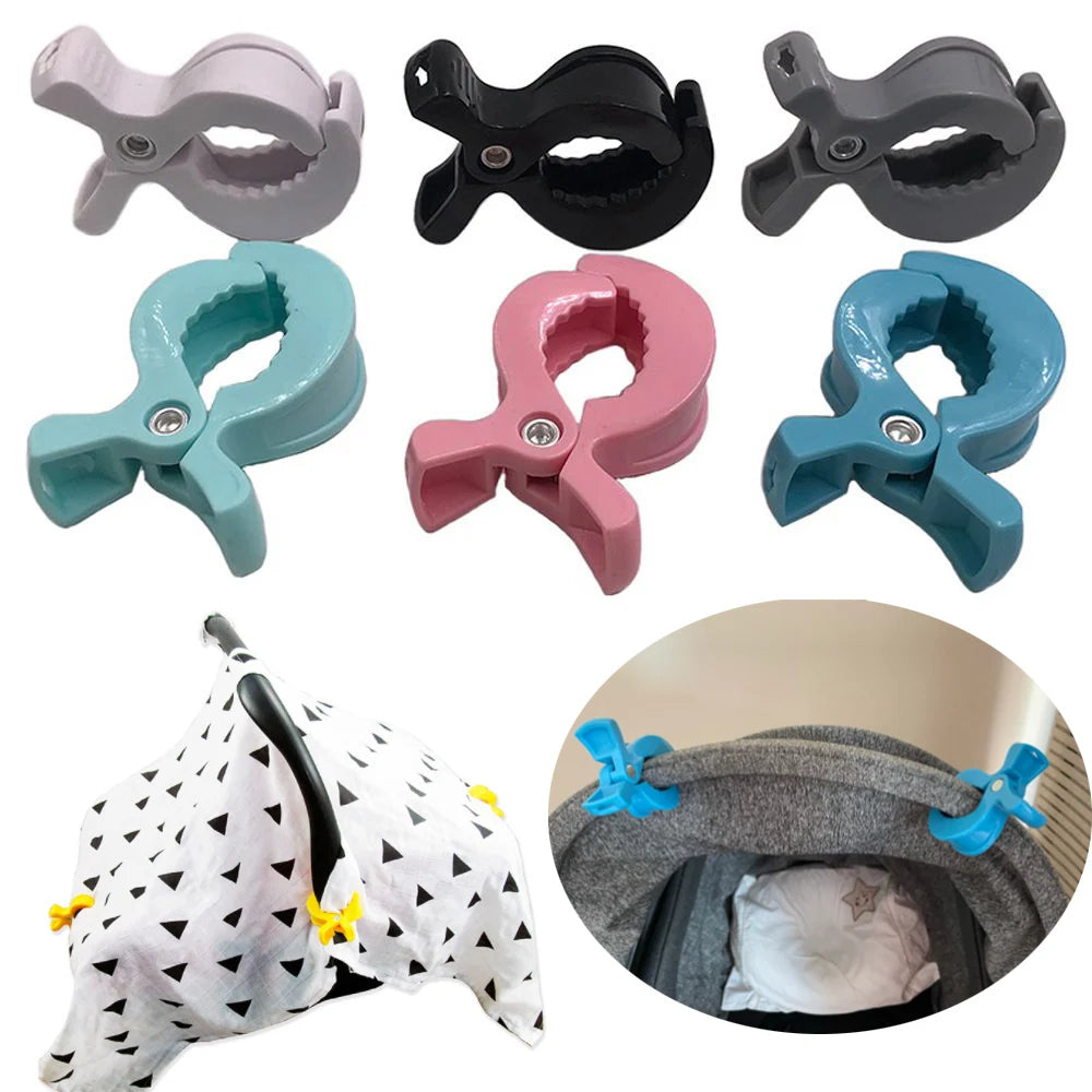 2pcs Baby Stroller Clamp Alligator Clip Pram Peg Portable Stroller Hook Baby Car Seat Clips Toddler Baby Stroller Accessories Purest Peak