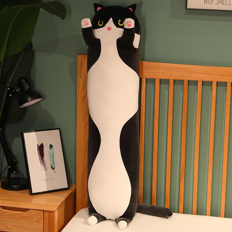 50/70/90/110/130cm Funny Joy Cute Soft Long Cat Plush Toys Pause Office Nap Pillow Bed Sleep Home Decor Doll for Kids Girl Gift Econic Blanks