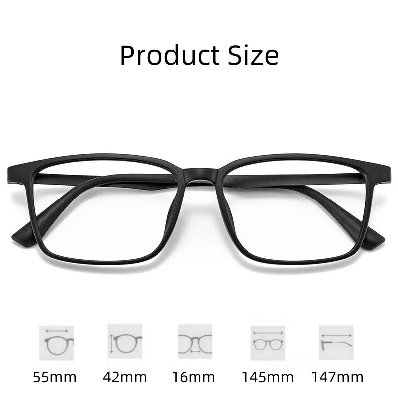 FIRADA Fashion Comfortable Glasses Retro Business Titanium Eyewear Square Optical Prescription Eyeglasses Frame For Men A1003 Econic Blanks