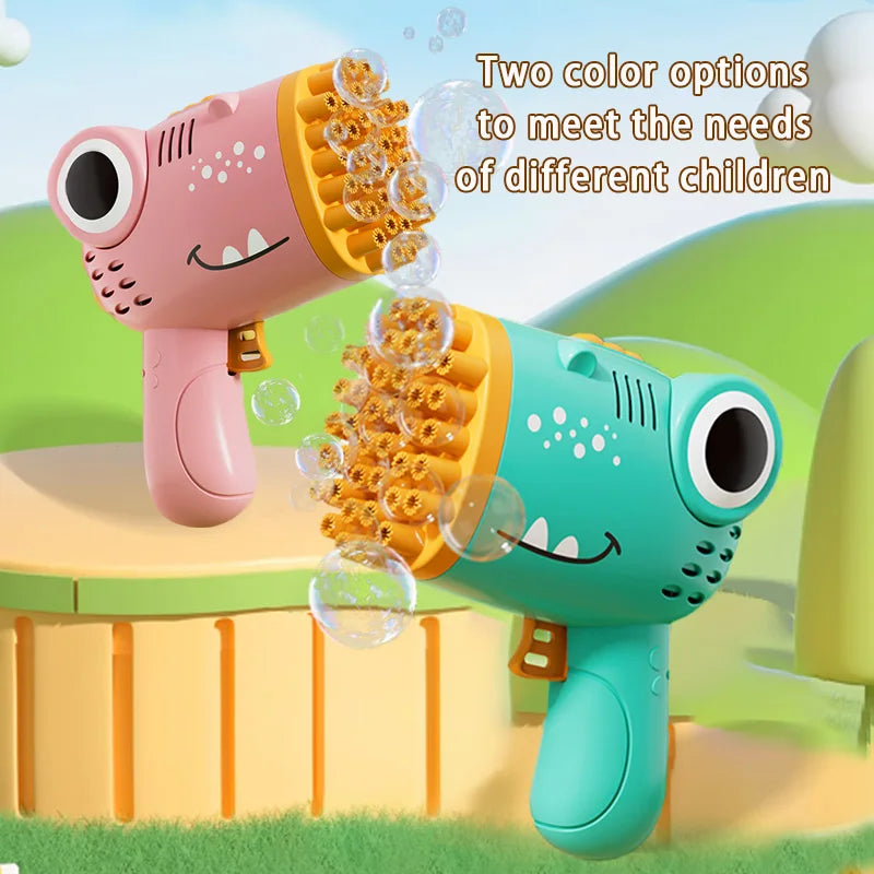 40 Hole Dinosaur Bubble Handheld Bubble Machine, Electric Bubble Gun Outdoor Wedding Party Toy(without Bubble Water) Quick Pick Grocers