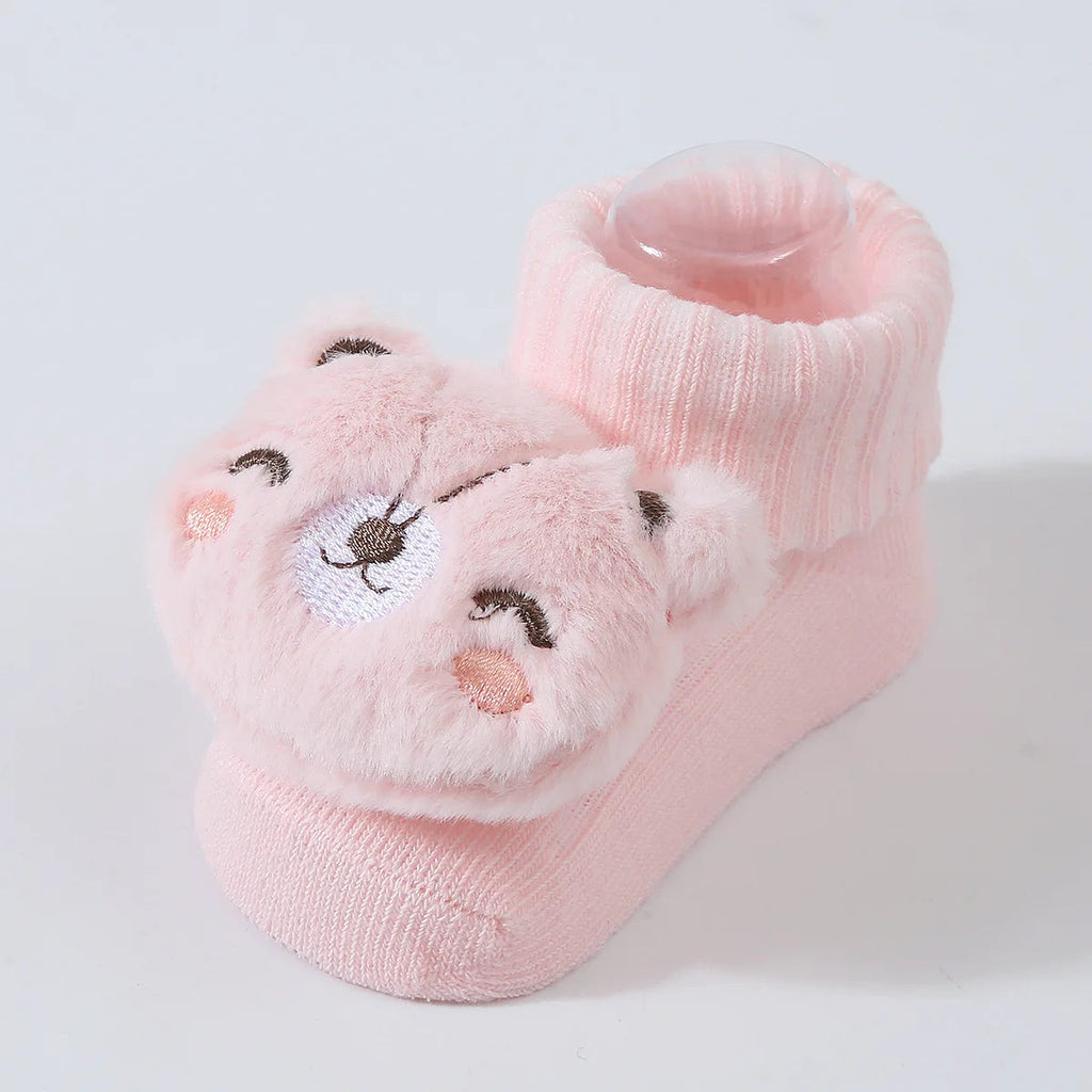 Cute Cartoon Doll Newborn Socks Spring New Baby Soft Solid Prewalker Knitted Sock For Girls Boys Infant Knitting Floor Socks Quick Pick Grocers