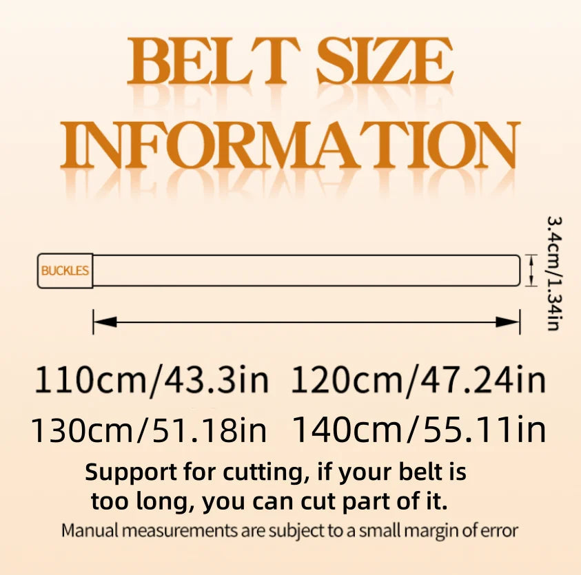 Men's Leather Belts Fashion Automatic Buckle Cowskin Male Belts Luxury Designer Black Brown 3.5cm Quick Pick Grocers