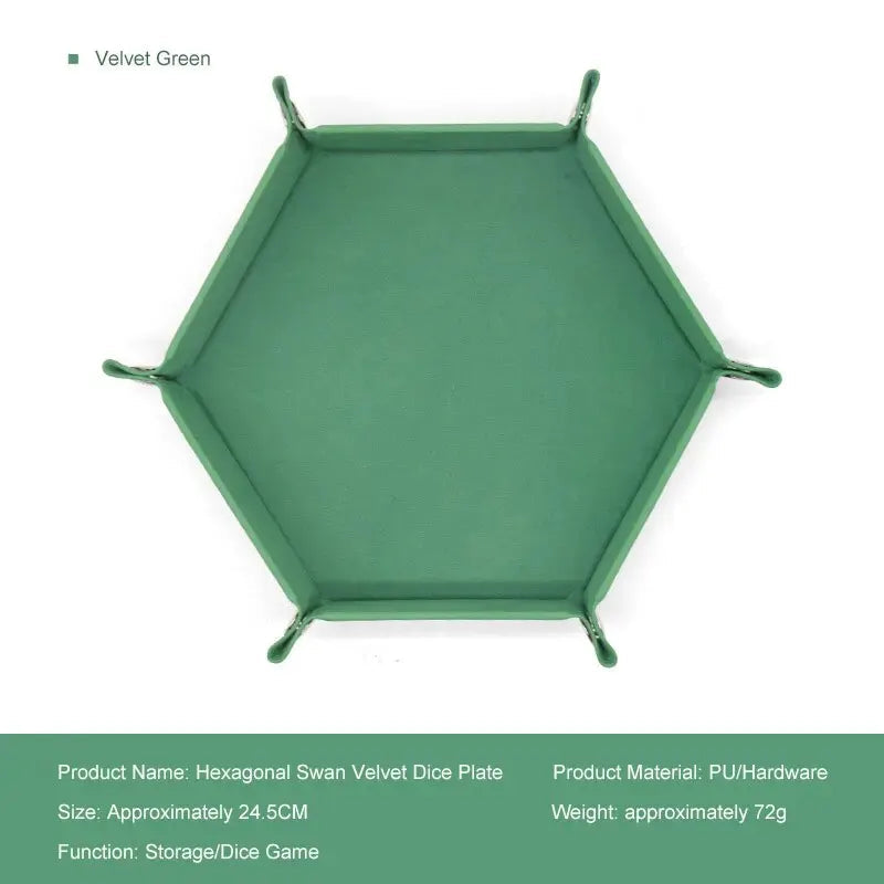 1pc Hexagonal Dice Tray and Miscellaneous Storage Box Board Game Dice Tray Accessories Leather Dice Tower Quick Pick Grocers