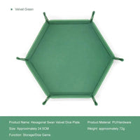 1pc Hexagonal Dice Tray and Miscellaneous Storage Box Board Game Dice Tray Accessories Leather Dice Tower Quick Pick Grocers