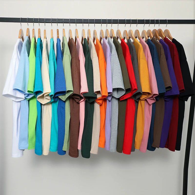 Oversized Summer Short Sleeve Men's T Shirt New Fashion Solid Loose O-Neck T Shirts Mens Cotton Hip Hop Streetwear Top Tees 5XL Quick Pick Grocers