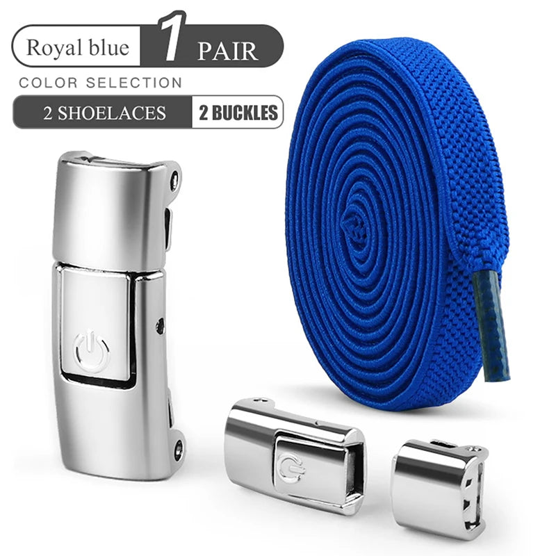 8mm No Tie Shoe Laces Press Lock Shoelaces Without Ties Elastic Laces Sneaker Kids Adult Widened Flat Shoelace for Shoes Quick Pick Grocers