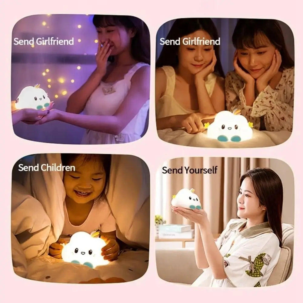 Cute Cloud Night Light Home Decoration Cartoon Creative Table Lamp Portable Mini Bedside Lamp Children Baby Quick Pick Grocers