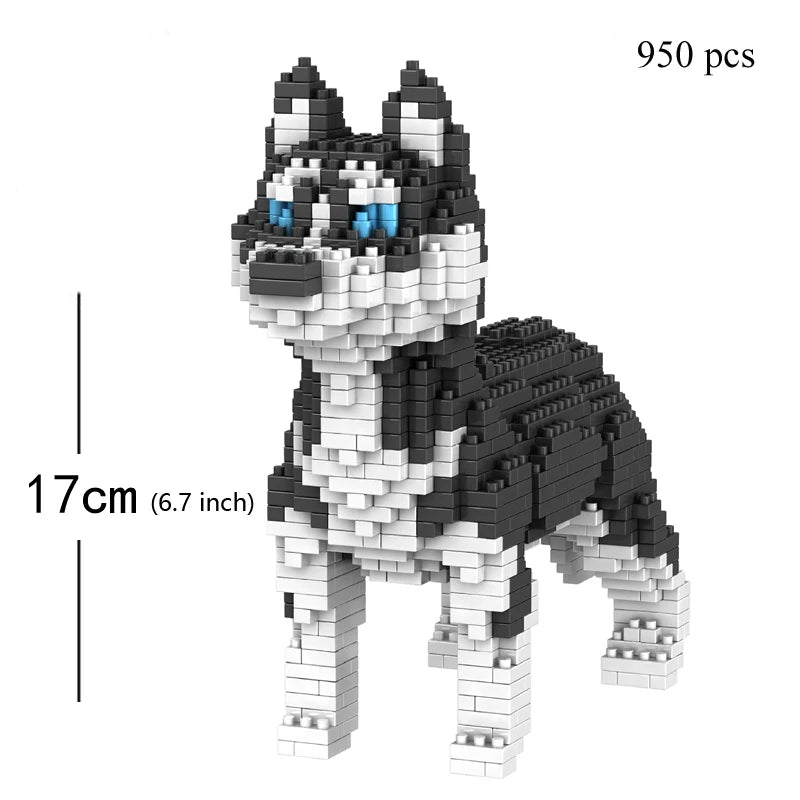 KNEW BUILT Dachshund Dog Model Mini Building Block Toy Set 9 Style for Pet Enthusiasts Teddy Hughes Corgi Collie Pet Style Brick Quick Pick Grocers
