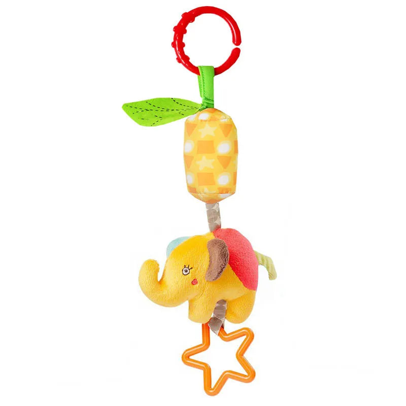 Soft Infant Crib Bed Stroller Mobile Hanging Rattle Baby Educational Toys Brain Developmental Hand Grip Cute Stuffed Animal Toys Purest Peak