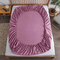 Cotton Fitted Sheet with Elastic Bands Non Slip Adjustable Mattress Covers for Single Double King Queen Bed,140/160/200cm Quick Pick Grocers