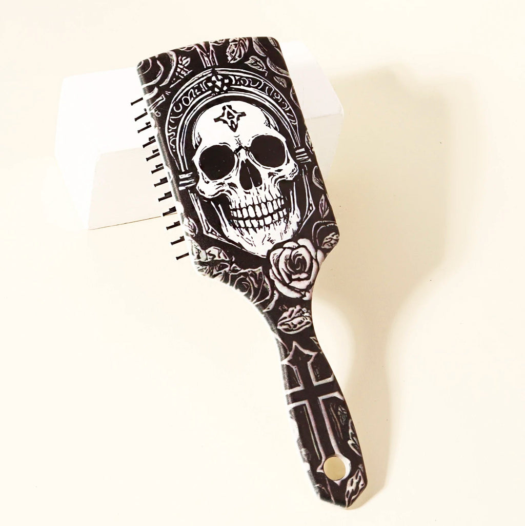 1piece skeleton and flower patterned air cushion comb - massage exfoliating comb, ABS plastic handle,Special for real hair wigs Quick Pick Grocers