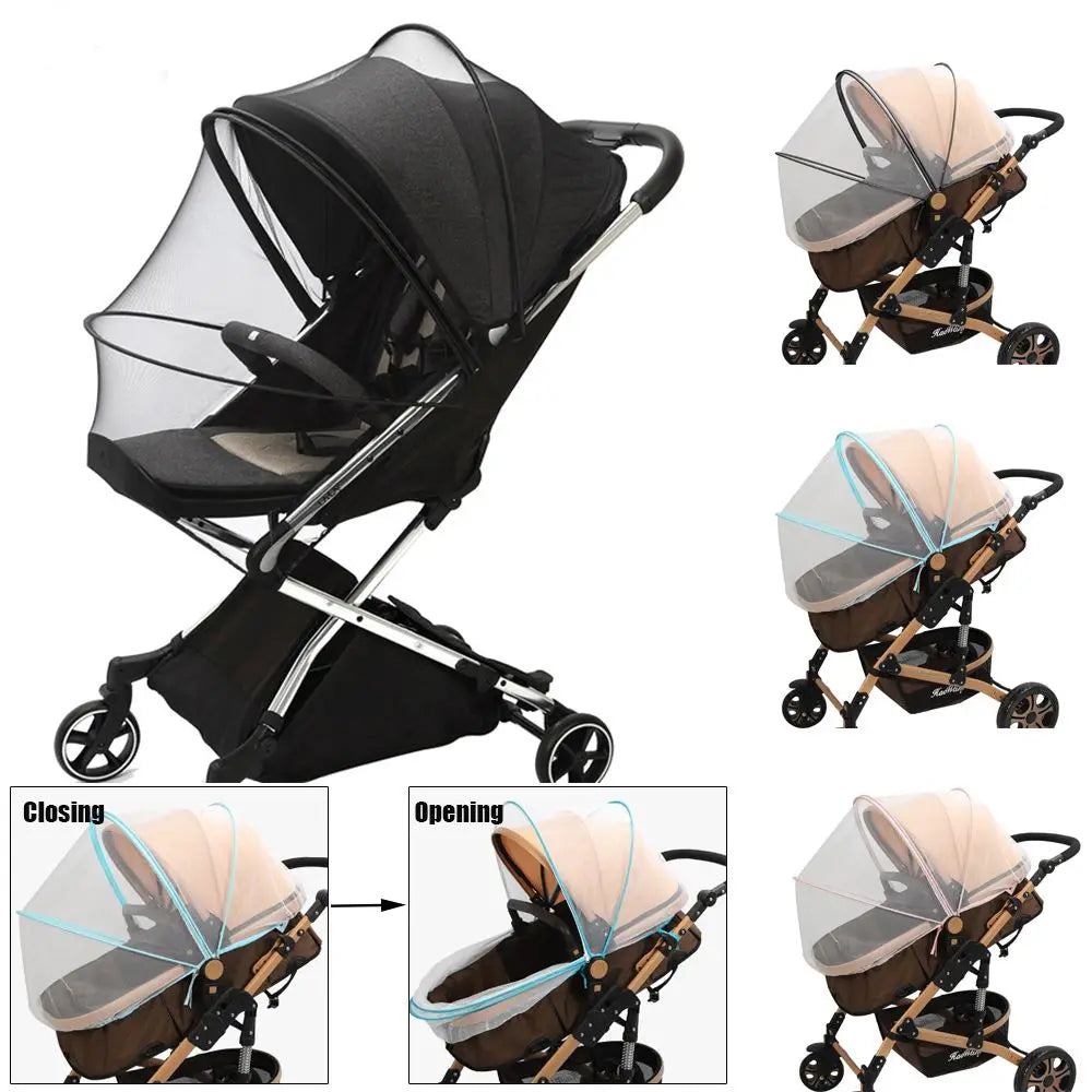 Mosquito Net Full Cover for Baby Car seat Cover Cradles Stroller Mosquito Netting Stretchable Netting Dual-Use Zipper Mesh Purest Peak