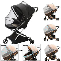 Mosquito Net Full Cover for Baby Car seat Cover Cradles Stroller Mosquito Netting Stretchable Netting Dual-Use Zipper Mesh Purest Peak