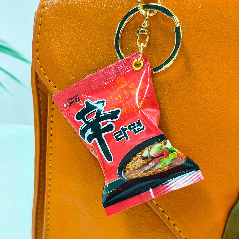 Simulation Instant Noodles Keychain On The Phone Mini Snacks Pendant Bag Pendant Christmas Gifts For The New Year Econic Blanks