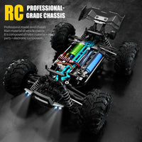 1:16 70KM/H Or 50KM/H 4WD RC Car With LED Remote Control Cars High Speed Drift Monster 4x4 Truck for Kids vs Wltoys 144001 Toys Econic Blanks