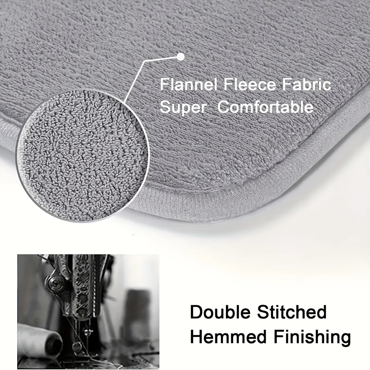 Thickened special-shaped bathroom absorbent floor mat flannel toilet mat shower room non-slip and dirt-resistant foot mat Quick Pick Grocers