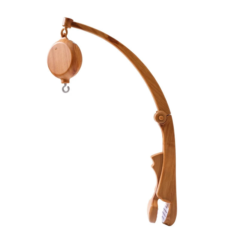 Baby Wooden Bed Bell Cartoon Rabbit Mobile Hanging Rattles Toy Hanger Crib Mobile Bed Bell Wood Toy Holder Arm Bracket Kid Gifts Purest Peak
