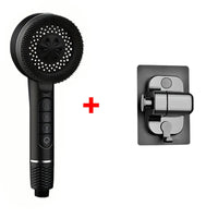 4 Modes Self-cleaning Shower Head with Silicone Brush One-Key Stop Water Massage High Pressure ABS Showerhead with Filter Quick Pick Grocers