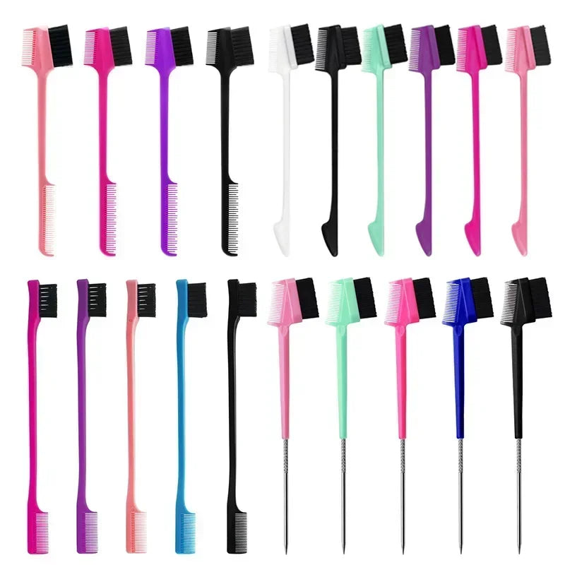 Baby Care Hair Edge Brush Comb Double Sided 3 in 1 Edge Control Brush for Baby Hair Salon Hair Care Comb Brushes Beauty Tools Purest Peak