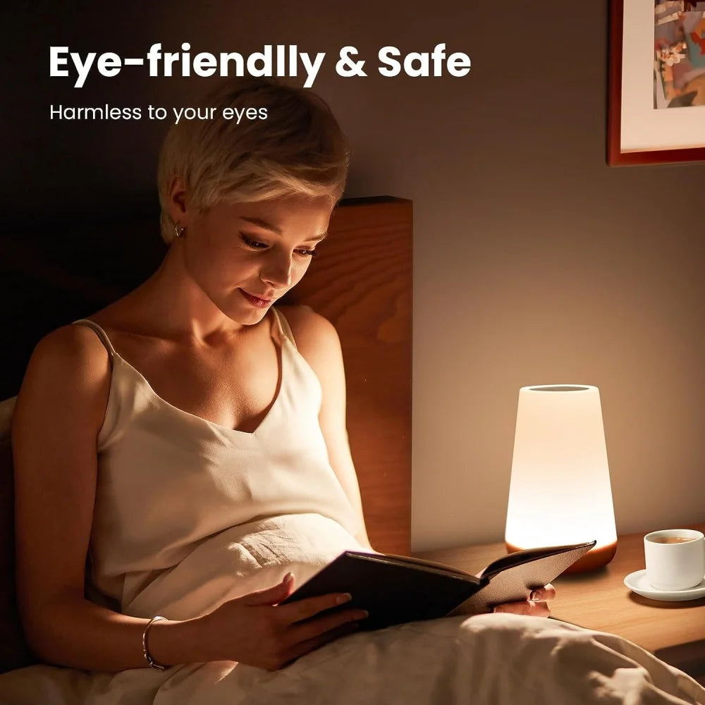 Usb Rechageable Dimmable Touch Lamp Bedroom Portable Table Bedside Night Lamp 13 RGB Colors Night Lights Baby Kids Night Light Quick Pick Grocers