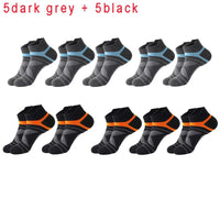 5 Pairs High Quality Socks Men Summer Outdoor Casual Cotton Socks Short Breathable Black Ankle Socks Run Sports Socks Size 38-45 Quick Pick Grocers