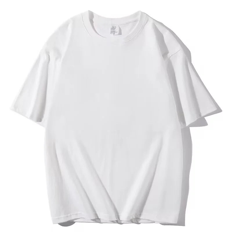 100% Cotton Five Half Sleeve Men's Women Summer T-shirt Loose Short-sleeved Casual Basic Shirt O Neck Solid Color Tops Quick Pick Grocers