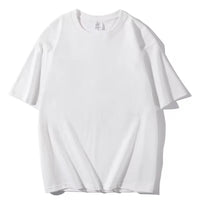 100% Cotton Five Half Sleeve Men's Women Summer T-shirt Loose Short-sleeved Casual Basic Shirt O Neck Solid Color Tops Quick Pick Grocers