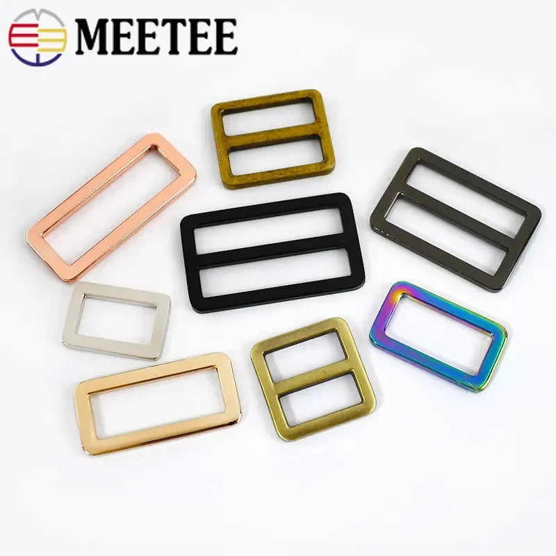 5/10Pcs 20-50mm Metal Ring Buckles for Bag Strap Tri Glide Slider Clasp Webbing Dog Belt Adjuster Hooks DIY Hardware Accessories Quick Pick Grocers
