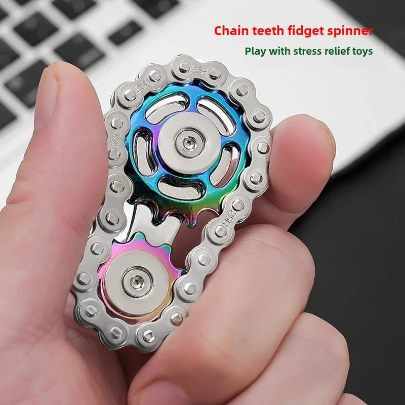 Metal Fidget Spinner Office Desk Toy Stress Relief Gears Hand Spinner for Adults desk decoration home decor Relieve stress relax Quick Pick Grocers