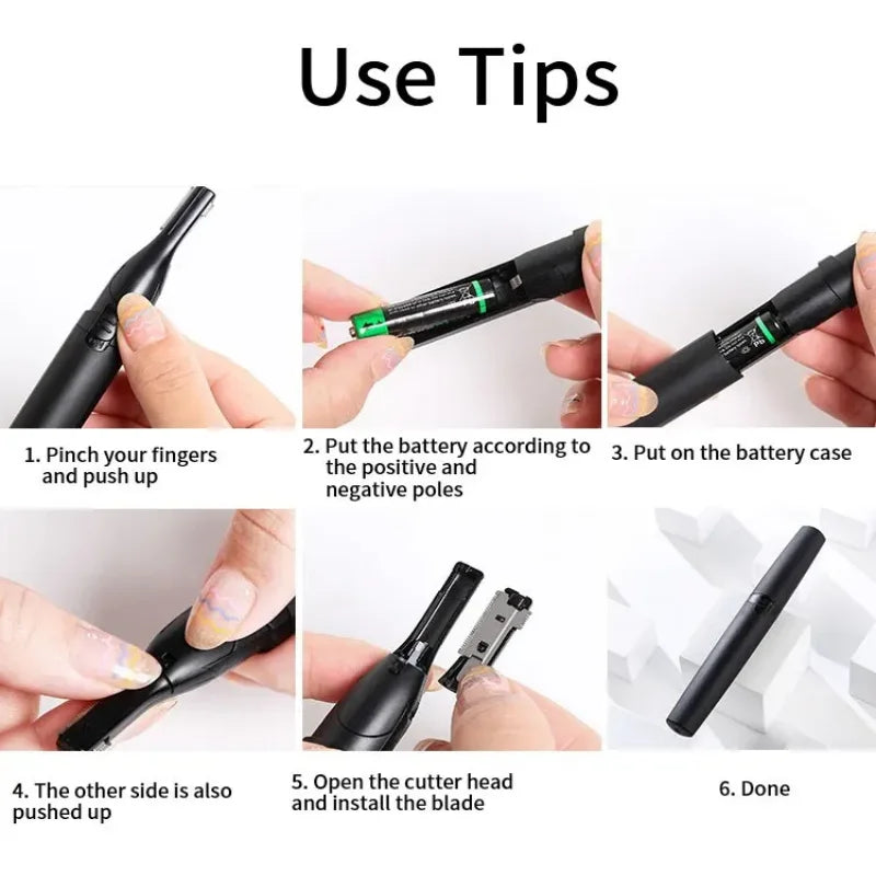 Eyebrow Electric Shaver USB Charging Electric Shaver Novice Eyebrow Scraper Women's Electric Eyebrow Scraper Simple and Portable Quick Pick Grocers