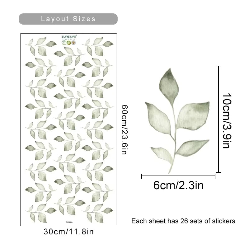 Boho Flowers Wall Stickers Child Watercolor Bedroom Living Room Home Decor Art Eco-frienly Removable Decals PVC Murals Econic Blanks