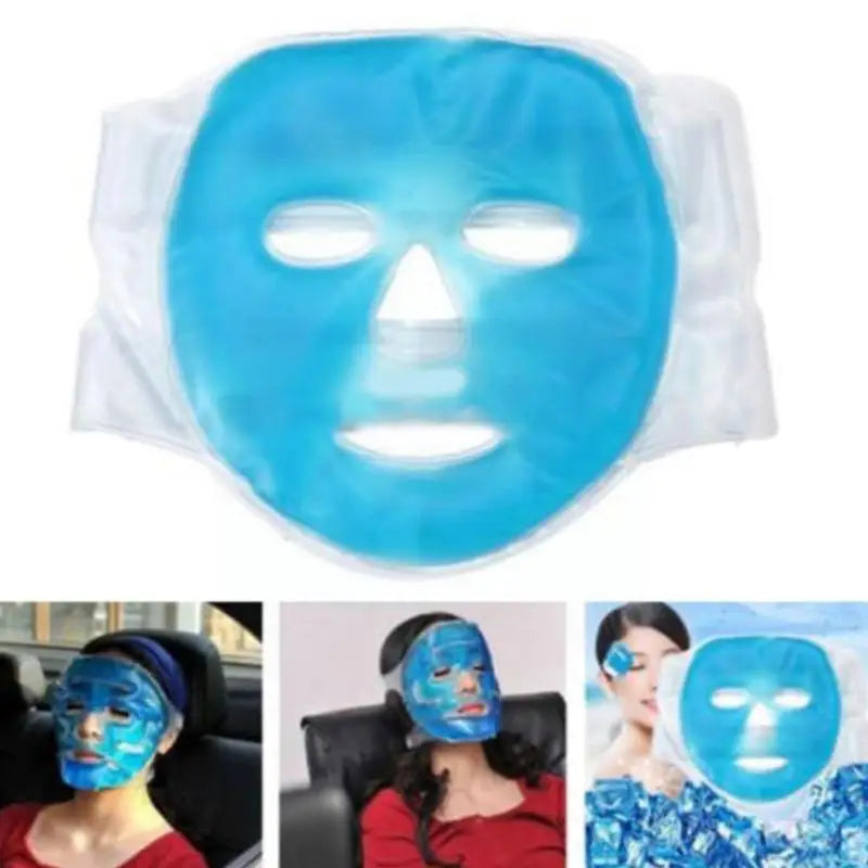Cold Gel Face Mask Ice Compress Blue Full Face Moisturizing Cold With Relaxation Faicial Pack Face Pad Quick Pick Grocers