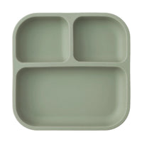 Color Kids 1PCS BPA Free Silicone Divided Square Plate Suction Baby Dish Leakproof Toddler Kids Meal Tray Easy Clean Tableware Purest Peak