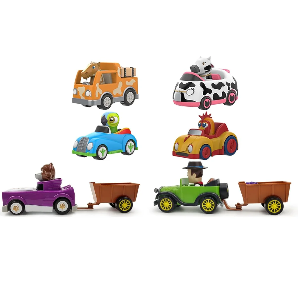 La Granja De Zenon Kids Toy Car Bartolito Car Pull Back Car Toys Inertia Car Set Boys Girls Toys 1-3 Years Old Birthday Gift Purest Peak