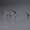 YIMARUILI Luxury Pure Titanium Men and Women Eyeglasses Frame Retro Round Big Wide-rimmed Optical Prescription Glasses CT-266 Econic Blanks