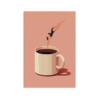 Retro Coffee Diving Poster Canvas Painting Good Morning Coffee Lover Print Wall Art for Living Room Home Kitchen Decor Frameless Quick Pick Grocers